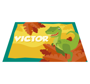 Dinosauriepersonalisering Vinylmatta namn - Tenstickers