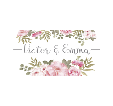 Personnaliserat blomsternamn vinylmatta - Tenstickers