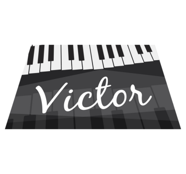 Pianotangenter personlig vinylmatta - Tenstickers