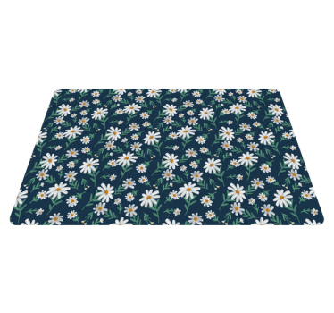 Daisy mönster yta Vinylmatta blommor och växter - Tenstickers