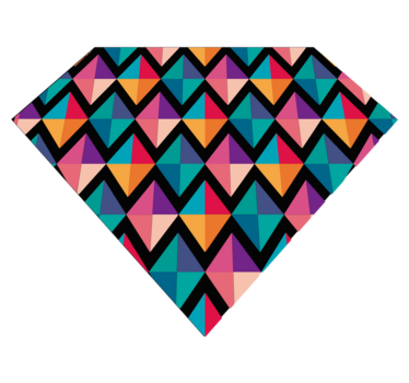 Färgglada diamanter geometriska vinylmatta - Tenstickers