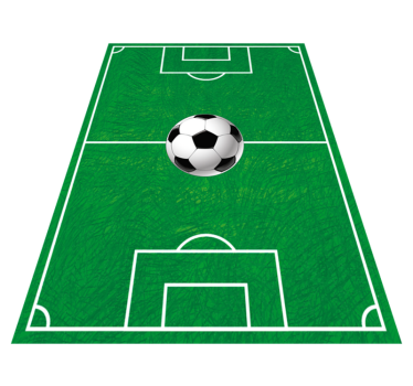 Fotbollsplan teen vinylmatta - Tenstickers