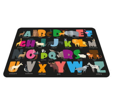 Animaliskt alfabet och alfabetet vinylmatta - Tenstickers