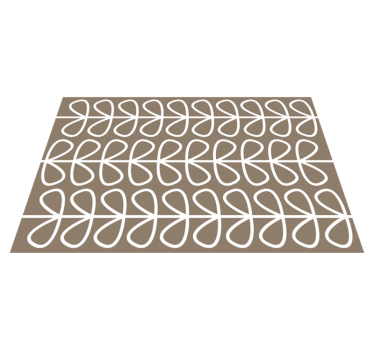 Beige blad mönster etniska vinyl mattor - Tenstickers