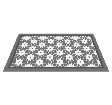 Grå stjärna mosaik vinylmatta - Tenstickers