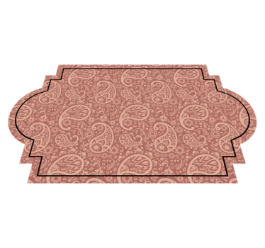 Paisley mönster entré vinyl matta - Tenstickers