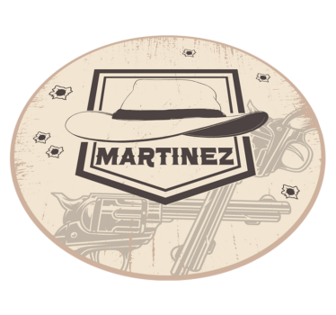 Anpassningsbar western Vinylmatta namn - Tenstickers