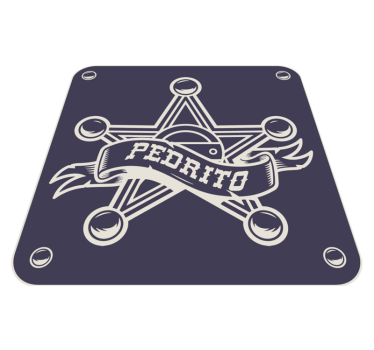 Personligt emblem Vinylmatta namn - Tenstickers