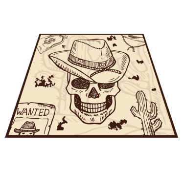 Västra tema illustration Vinylmatta Ungdom - Tenstickers