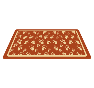 Porcupine footprint animalisk vinylmatta - Tenstickers