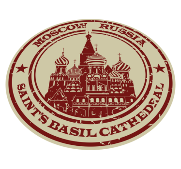 Moskva katedral stämpel vinyl matta - Tenstickers