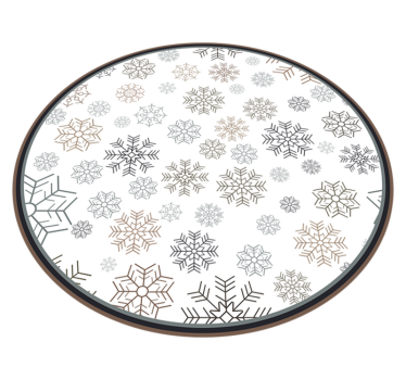 Snöflinga cirklar vardagsrumsmatta - Tenstickers