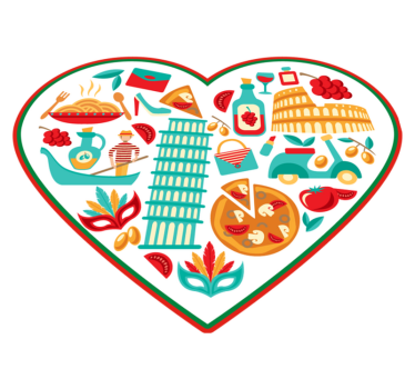Italienska mest kända ikoner samtida mattor - Tenstickers