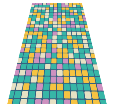 Färgglada rutmönster Vinylmatta geometrisk - Tenstickers
