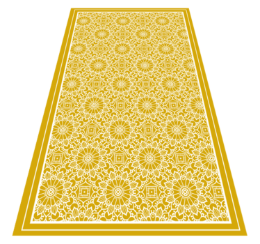 Vintage form gul retro matta - Tenstickers
