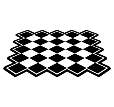 Rutigt mönster Vinylmatta geometrisk - Tenstickers