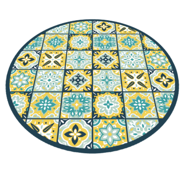 Cirkulär mosaik Vinylmatta Mosaik - Tenstickers