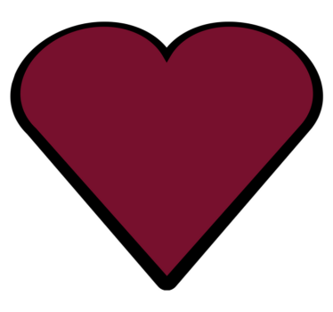 Hjärtformad röd matta - Tenstickers
