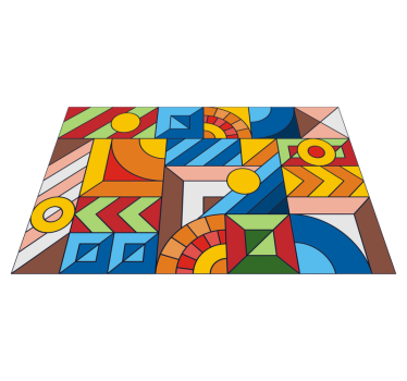 Färgglada mosaik vinylgolv - Tenstickers