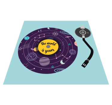 Tema för världsutforskning Vinylmatta Barn - Tenstickers