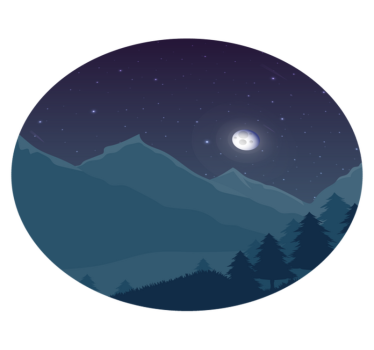 Bergig natt Vinylmatta natur - Tenstickers