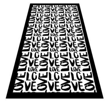 Uttrycksfull kärlekstext Vinylmattor med fraser - Tenstickers