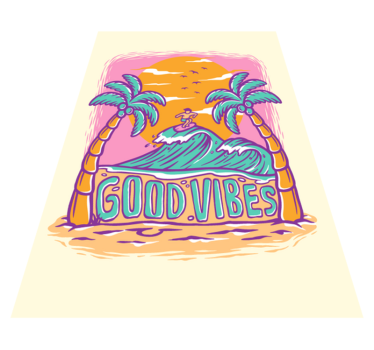 Hippie retro matta - Tenstickers