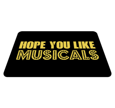 Hoppas som musikaler Vinylmattor med fraser - Tenstickers