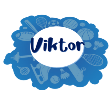 Personligt sportemblem Vinylmatta namn - Tenstickers