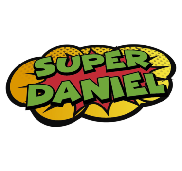 Superhjälte anpassningsbar Vinylmatta namn - Tenstickers