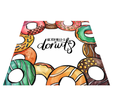 Donut grädde skräddarsydda mattor - Tenstickers