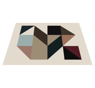 Geometriska former dekor Vinylmatta geometrisk - Tenstickers