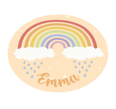 Personlig regnbåge vinylmatta - Tenstickers