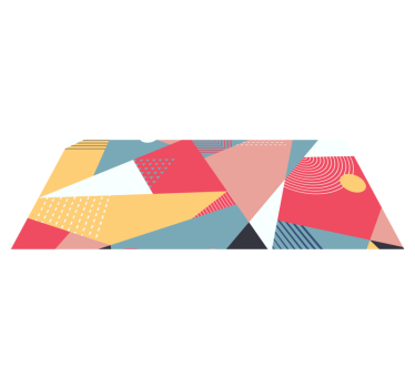 Geometriska färgglada moderna mattan - Tenstickers