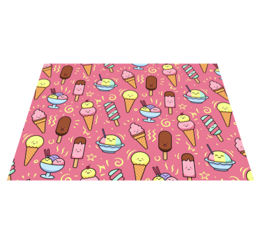 Barn vinyl matta glass med leende barn vinyl matta - Tenstickers