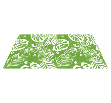 Monstera bladmönster naturmatta - Tenstickers