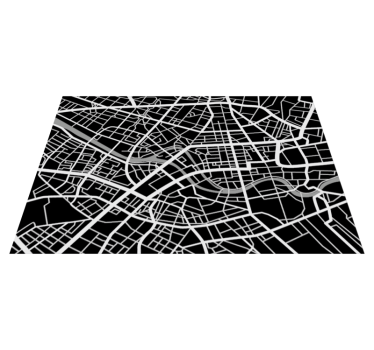 Stadskarta detalj Vinylmatta Världskarta - Tenstickers