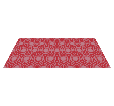 Röda och rosa polygon geometriska mattor - Tenstickers