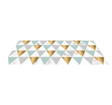Geometrisk triangelmosaik Vinylmatta geometrisk - Tenstickers
