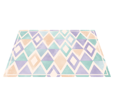 Geometrisk pastellpalett Vinylmatta geometrisk - Tenstickers