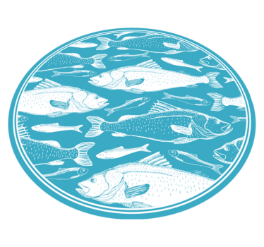 Akvatisk fauna motiv Vinylmatta djur - Tenstickers