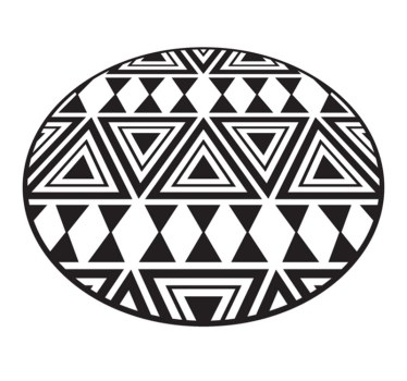Cirkulära stammönster Vinylmatta geometrisk - Tenstickers