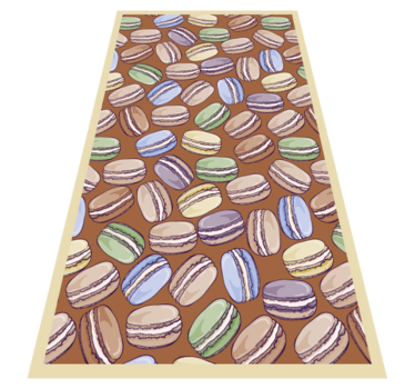 Vinylmatta för kök macarons samtida mattor - Tenstickers