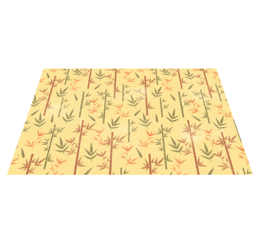 Botanisk bambu Vinylmatta blommor och växter - Tenstickers