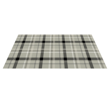 Svart och vitt tartan vinyl matta - Tenstickers