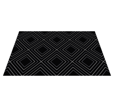 Monokromatisk geometrisk Vinylmatta geometrisk - Tenstickers