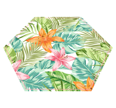 Tropisk flora Vinylmatta blommor och växter - Tenstickers