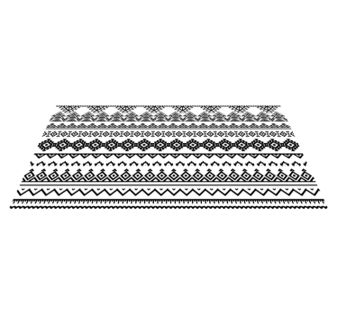 Etniska svartvita geometriska mattor - Tenstickers