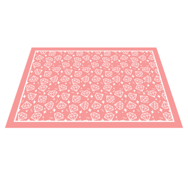 Geometriska diamanter rosa nyanser geometriska mattor - Tenstickers