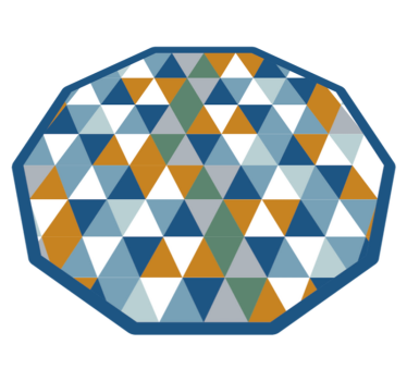 Pvc matta flerfärgade trianglar geometriska mattor - Tenstickers